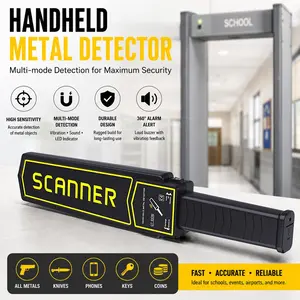 High Sensitivity Handheld Security Scanner – Airport & School Grade Portable Metal Detector Wand – Ultimate Security Check Tool