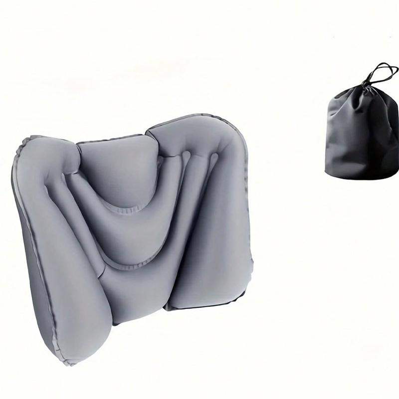 Airplane Travel Inflatable Lumbar Pillow, Car Waist Support Cushion, Portable Back Support Pillow for Train Plane Office Chair