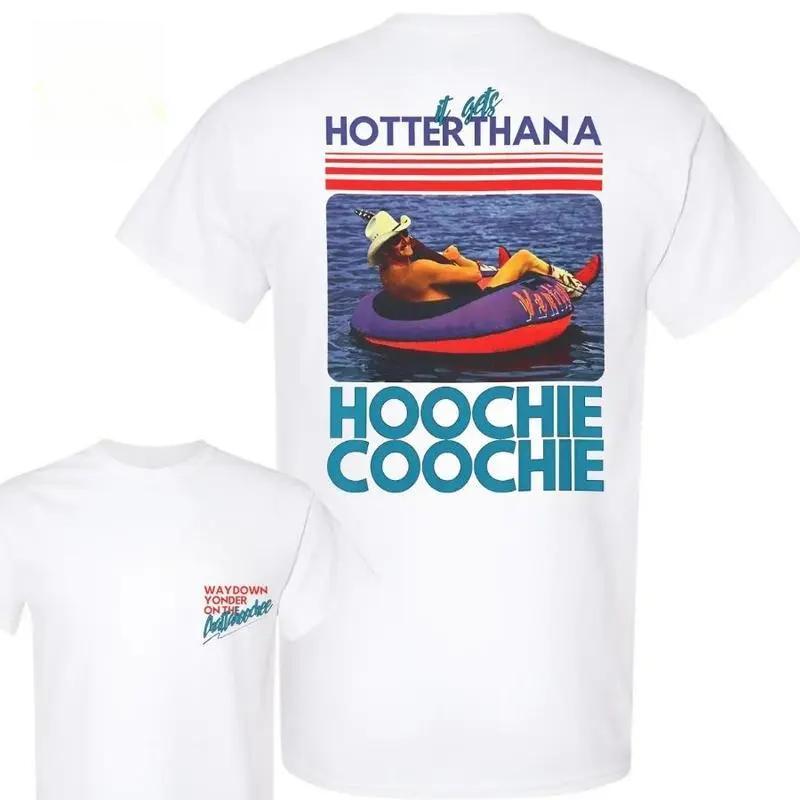 Ship Within 24 Hours Hotter Than a Hoochie Coochie Graphic Shirt Unisex Country Summer Tee Vintage Southern Lake Party Cotton Soft Breathable Festival Outfit Music Vibe Streetwear Top All Sizes For Men Women Daily Wear