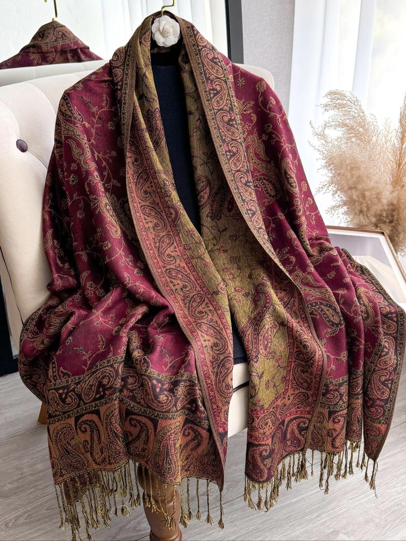1 Bohemian headscarf, paisley-designed shawl, lightweight texture, beautiful Pashmina shawl, long printed scarf