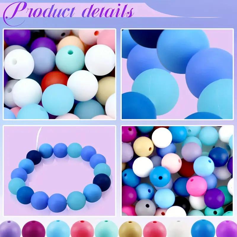 12mm Round Silicone Bead (100pcs), Mixed Color Bead, DIY Jewelry Making Supplies for Necklace Bracelet Keychain Earrings Pendants Crafts, Durable Beads 12mm Round Silicone Bead (100pcs), Mixed Color Bead, DIY Jewelry Making Supplies for Necklace Bracelet Keychain Earrings Pendants Crafts, Durable Beads