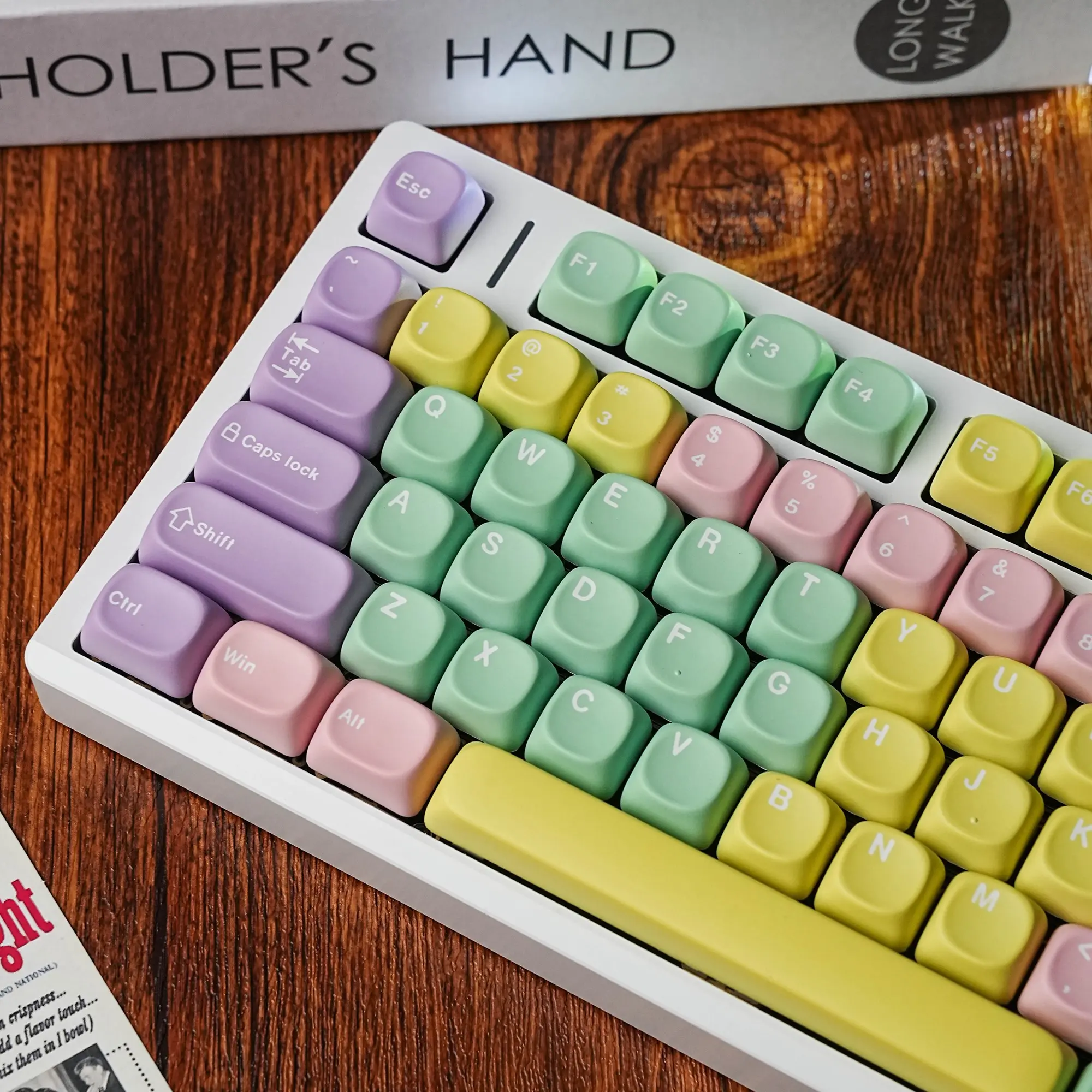 Moa TMUN Keycaps, Moa Profile, 5-Sided Heat Transfer, 130 Keys, German French Spanish English Uk Layout For Mechanical Keyboard Multicolor cute keycaps