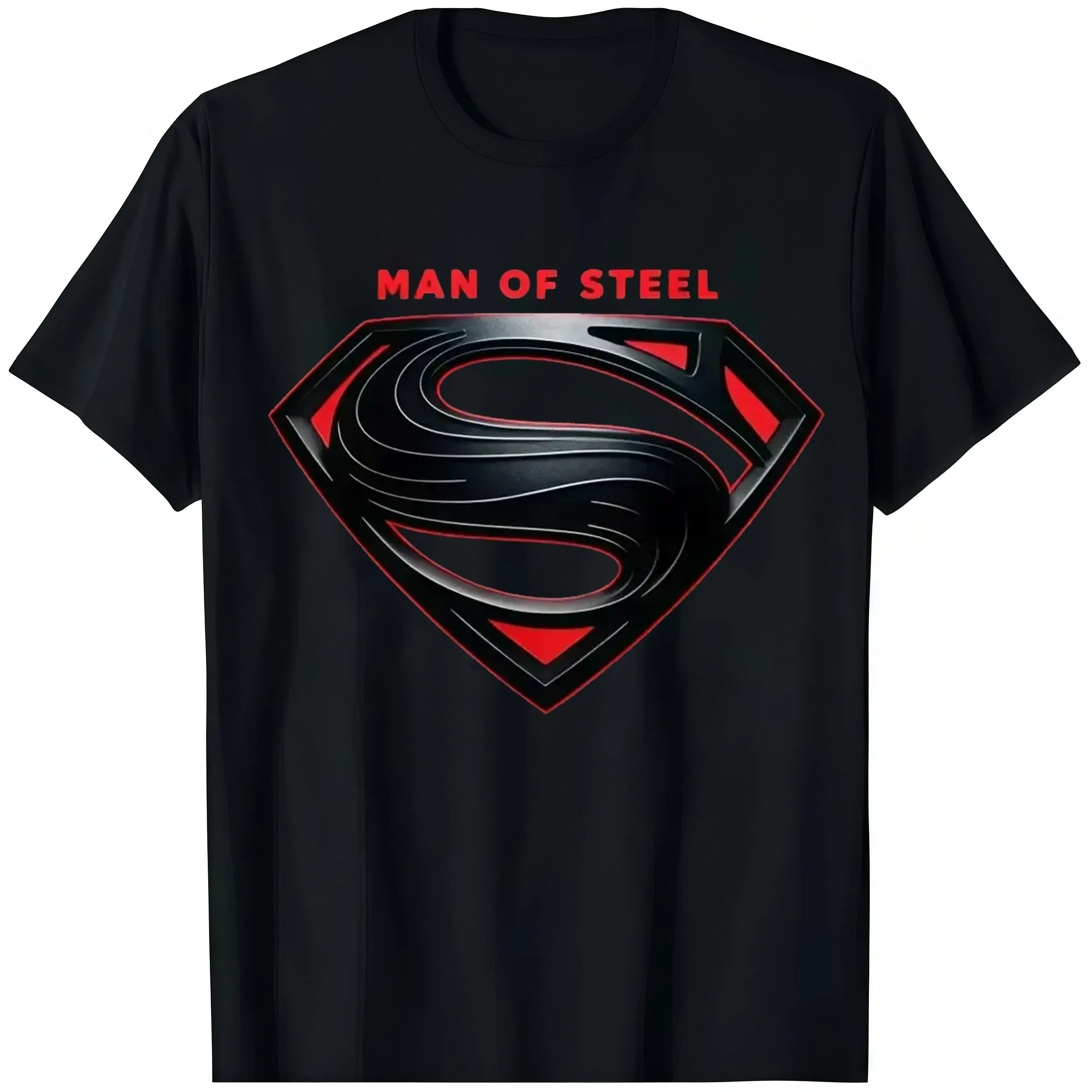 🦸‍♂️⚡Justice League Men'S  Casual Crew Neck T-Shirt Man of Steel Graphic Print Short Sleeve Ideal for  Everyday Tshirt| Playful Text Design Comfortable