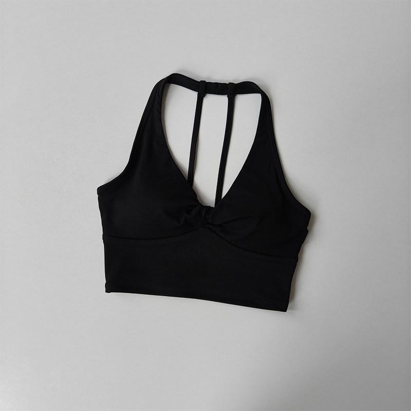 New Sports Bra Women's Fixed Push-up Twist Pilates Yoga Clothing Gym Beautiful Back Running Fitness Training Yoga Vest Tops