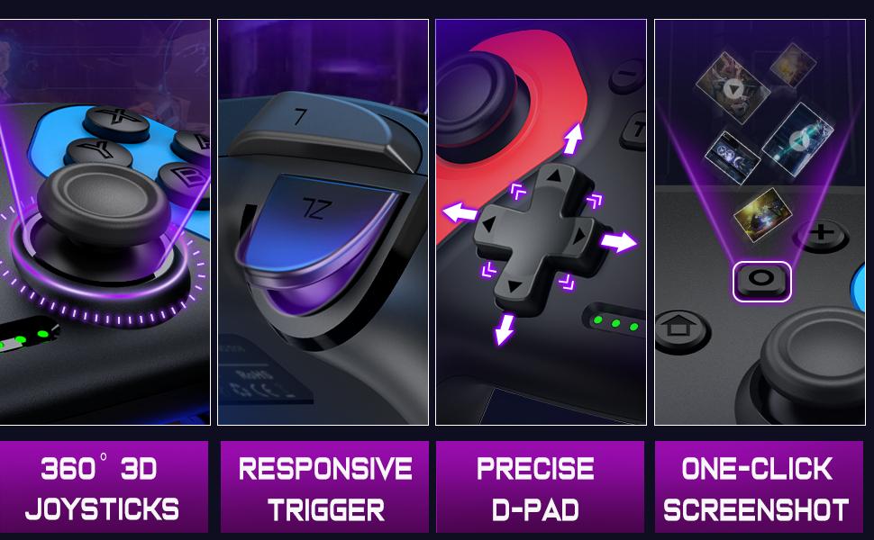 Switch 2 Controller for Switch 2/Switch/Lite/OLED/Android/iOS/PC, Wireless Pro Controller Work with Programmable,Vibration,TURBO & Wakeup