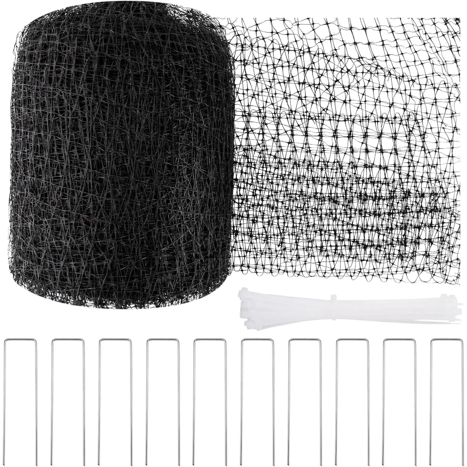 Bird Netting 5 x 100 FT Heavy Duty Garden Netting Deer Fence Netting Pest Barrier for Protect Fruit Trees, Plants and Vegetables Against Birds, Deer, Squirrels, Black