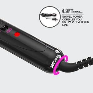Technology Dual Voltage Ceramic Pressing Comb - 450° F Fast Heating Mini Straightener for Lace Front Wigs and Black Women's Hair
