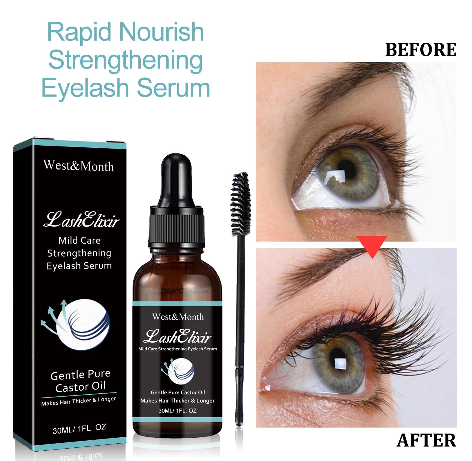 West&Month Mild Care Strengthening Eyelash Serum, Volute Thick Black Beautiful Slender Natural Gentle Not Easy To Stain Mascara