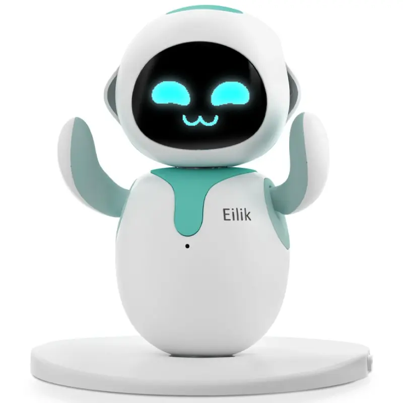 ENERGIZE LAB Eilik – Your Interactive Robot Companion, Full of Personality Expressive Faces & Idle Animations | Touch Interactions & Mini Games | Robot for Adults & Kids | No Wi-Fi, No AI | Blue，Pink