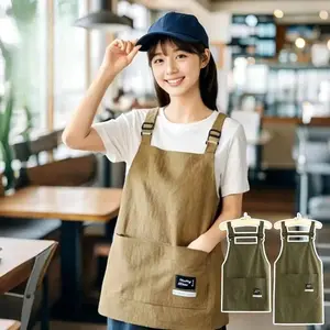 New Professional Barber Apron Breathable 2 Sizes Cooking Aprons Waterproof Large Pocket Working Clothes Hair Salon Tool