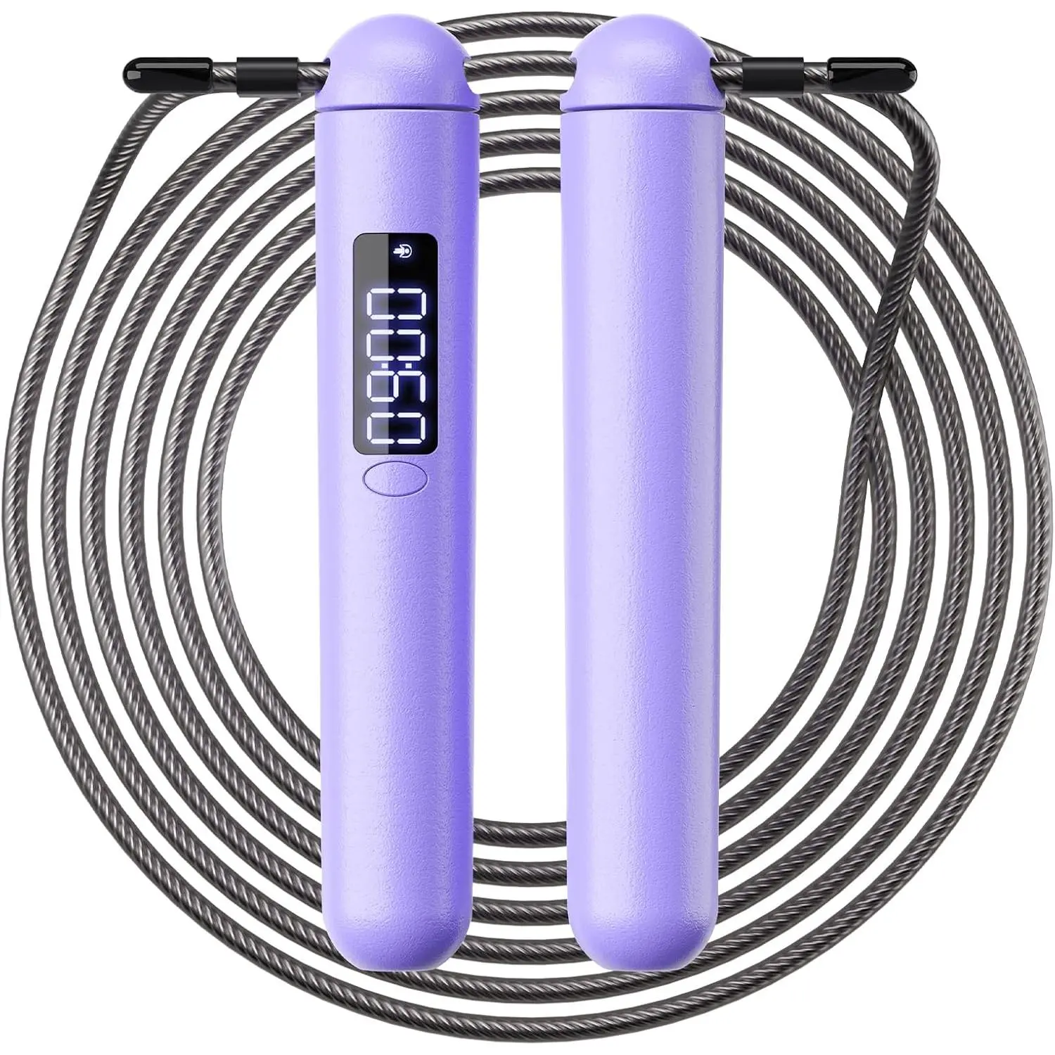 Jump Rope for Women – Calorie Counter That Helps You  | 4 Modes for Beginner to HIIT | Smooth Steel Wire, No , Type-C |  & Cardio Workout