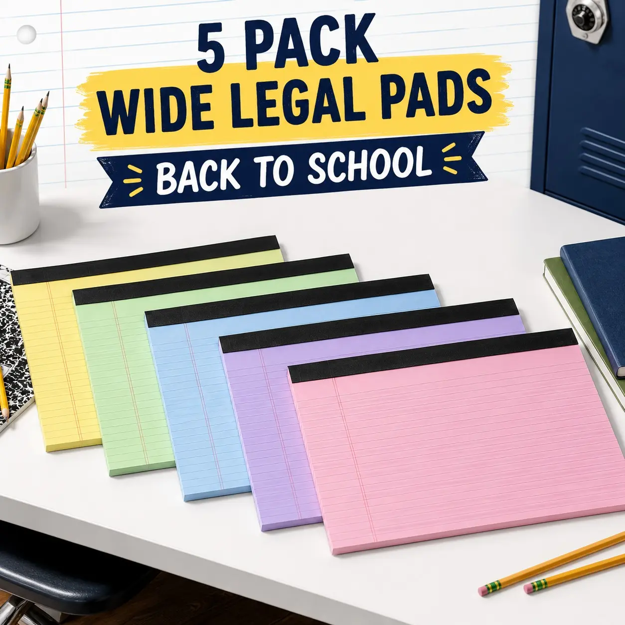Wide Ruled A5 Notebook Memo Pad, 30 Sheets Per Book, Double-Sided Colorful Legal Paper, Ideal for Home, Office, School Use, Stationery Supplies