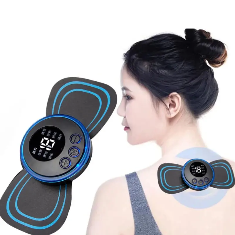 Multi-Pad Remote Control Mini EMS Massage Pad, Smart Remote Multi-Intensity Mode, Portable Design for Home and Outdoor Use, Muscle Massagers