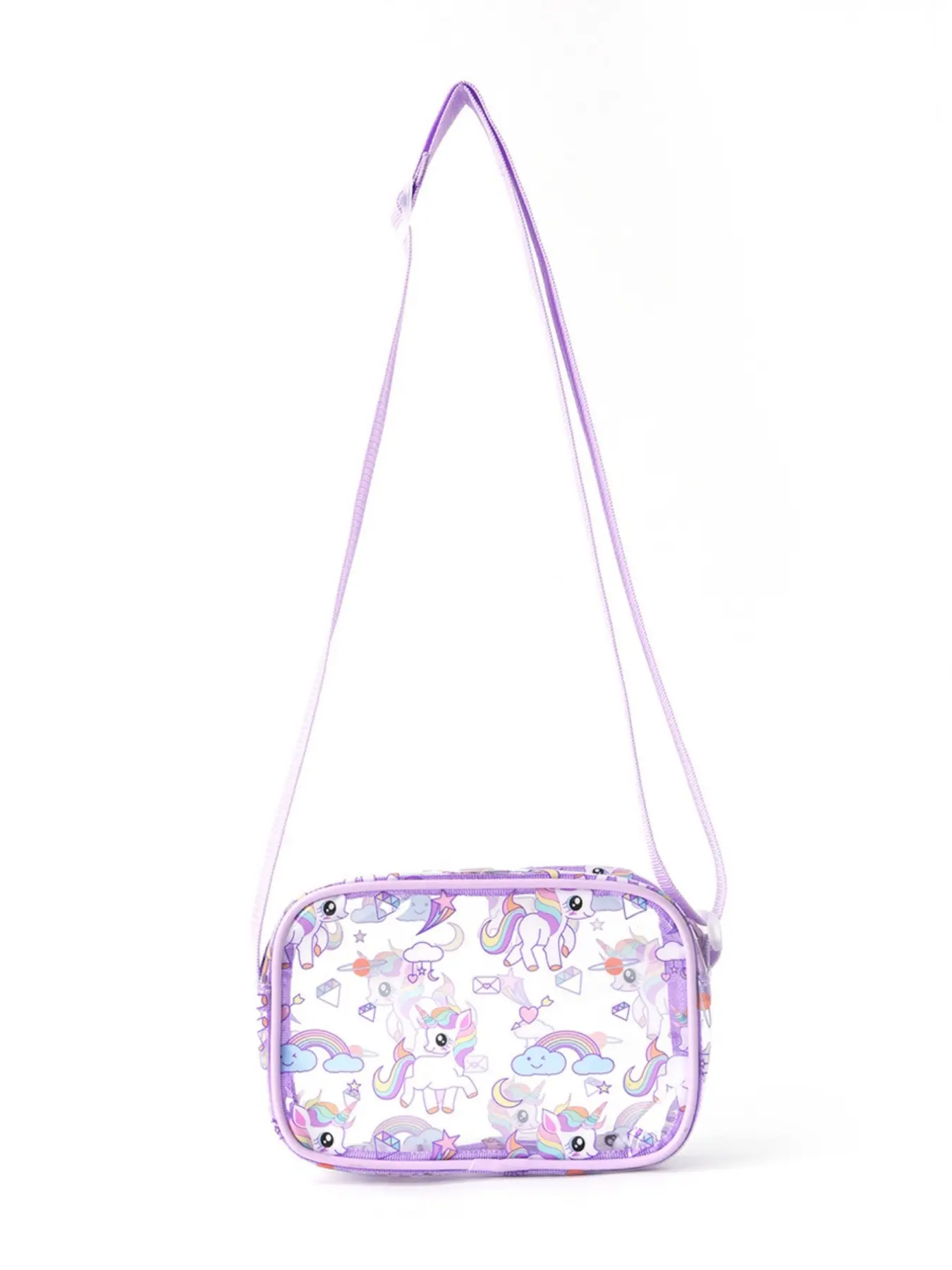 Cartoon Crossbody Shoulder Bag, High-Profile Unicorn Trendy Slant Bag, Cute Casual Portable Coin Purse, All Seasons PU Material