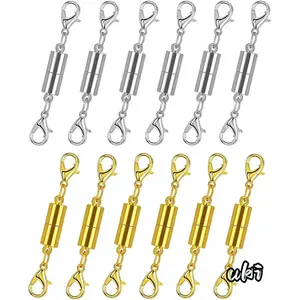 12 Pack Magnetic Necklace Clasp With Practical Extension Function, Premium Replacement Snap Closure For Daily Necklaces, Multi-purpose Connector Accessory For Handcraft Jewelry Making And DIY Jewelry Repair Projects