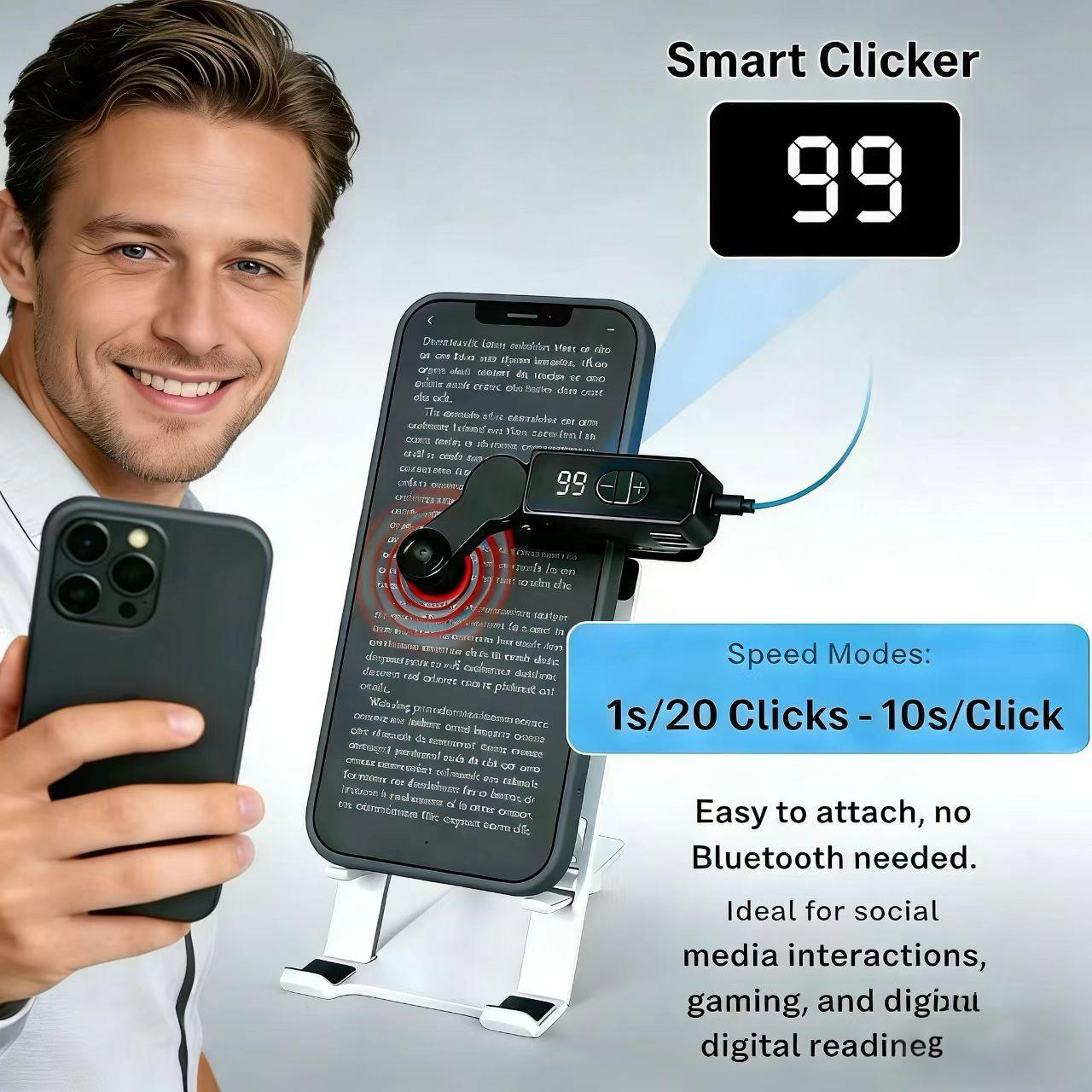 Smartphones Controllers Rechargeable Automatic Clicker Fast Screen Click Simulator Improved Clicker Speed Tool