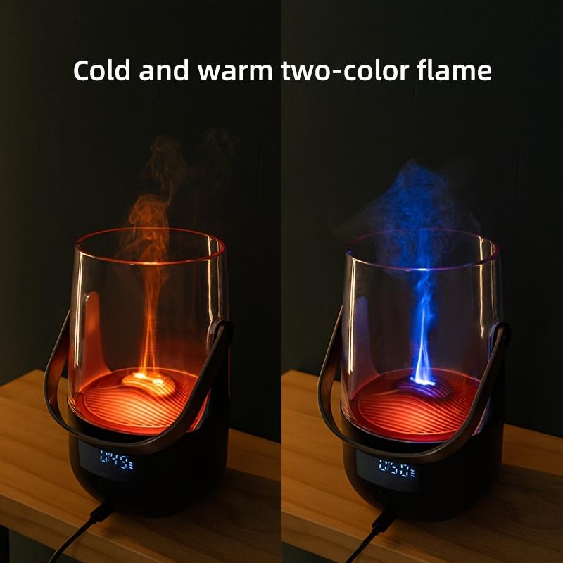 Flickering Flame Diffuser  Vintage 200ML remote control Humidifier with Timer & Auto Shut-Off for Relaxation room decor valentine day gift Smart Aromatherapy Diffuser essential oil aroma diffuser Aroma Diffuser with LED