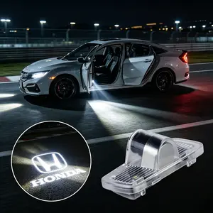 2pcs Hd Wireless Door Welcome Projector Lights For Honda Civic Hybrid,Accord,Odyssey,Elysion,Cr-Z,Ur-V,Spirior.Plug&Play No Wiring,Waterproof Abs,Clear Projection,Flicker-Free Light,Drill-Free Install,Direct Original Door Mounting For Car Interior Refit