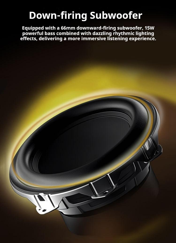 Dahaman Glass Speaker Bluetooth Speaker & Subwoofer Set Harman Colorful Glass Wireless Home Speaker Stylish Design with High-Low Frequency Gain Adjustment