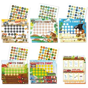 Potty Training Chart for Toddler 17 PCS Self-Care Training Reward Sticker Chart with 351 Stickers