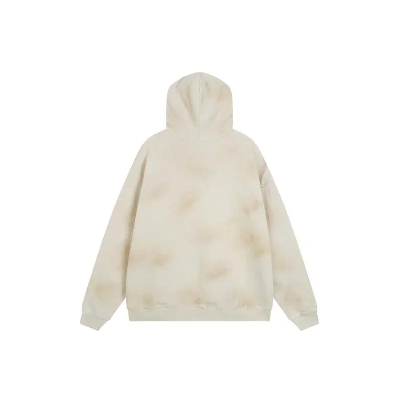 Ebb Supply Red Washed VALLEY Oversized Hoodies Men Women American Pure Cotton Vale Embroidered Logo Zip Jackets Casual Outerwear