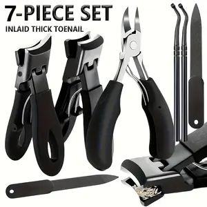 7Pcs Professional Ingrown Toenail Clipper Pedicure Kit Heavy Duty Nail Tools For Thick Hard Cracked Toenails Foot Care
