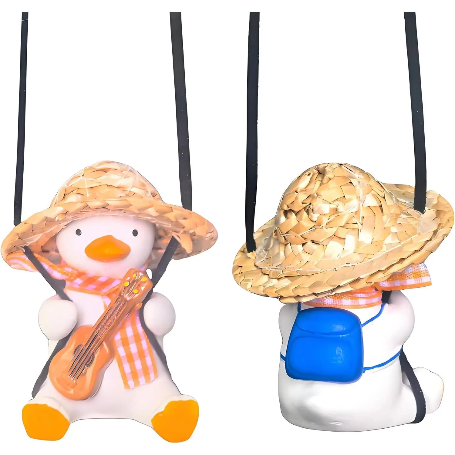 Cool Swinging Duck   Ornament, Pendant Interior Rearview Mirror Decoration and  Rear View mirrior  Accessories(Guitar)