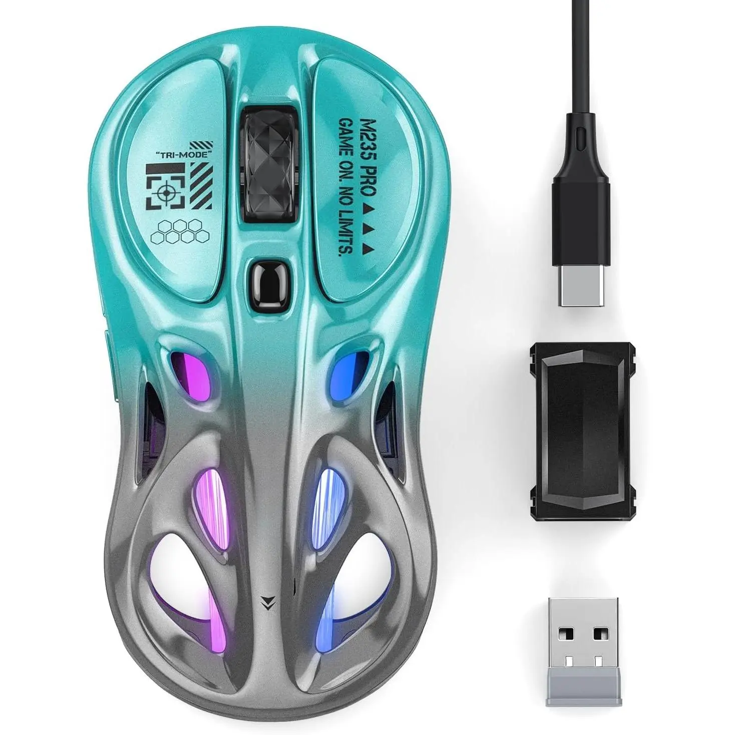 Gaming, Tri-Mode 2.4G &   & Wired, White
