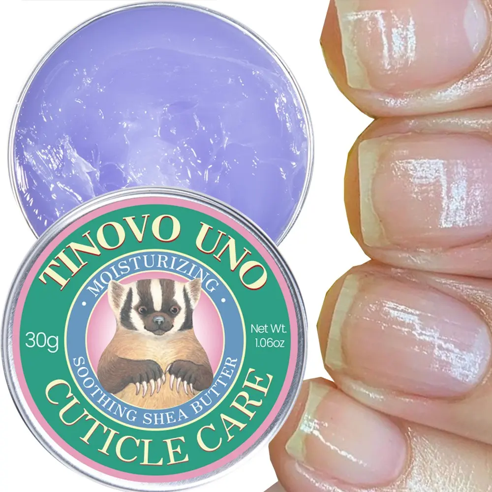 Tinovo Uno Shea Butter Cuticle Care Balm softens dead skin around the nails, helps reduce hangnails and dry, flaky skin around the nails, nourishes the nails, minimizes vertical ridges on the nail surface, and provides care before and after manicures.