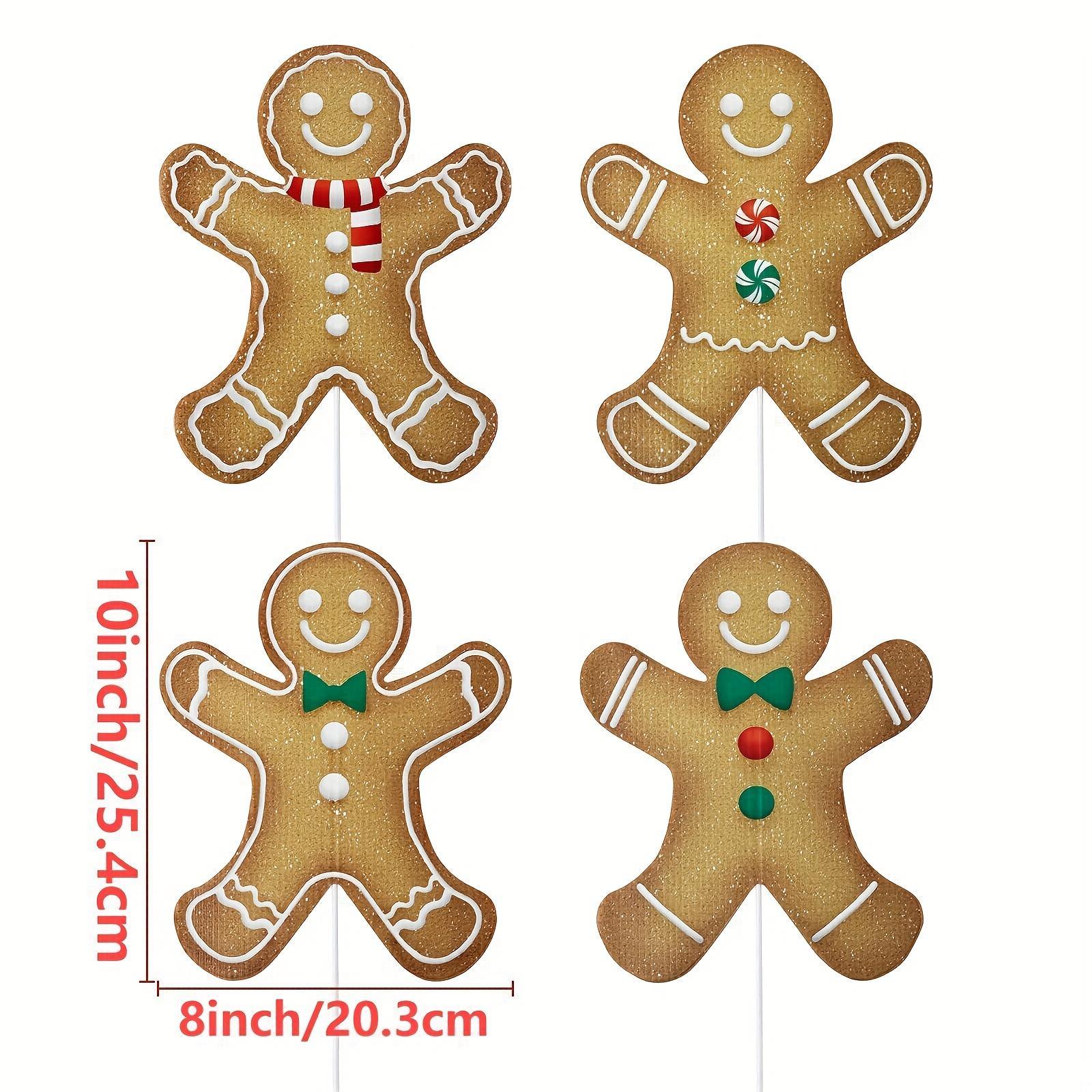 4/8/12pcs Large Gingerbread for Man Christmas Tree Ornaments,Cute Rustic Holiday Decor for Home,School &Office,Christmas Pendant