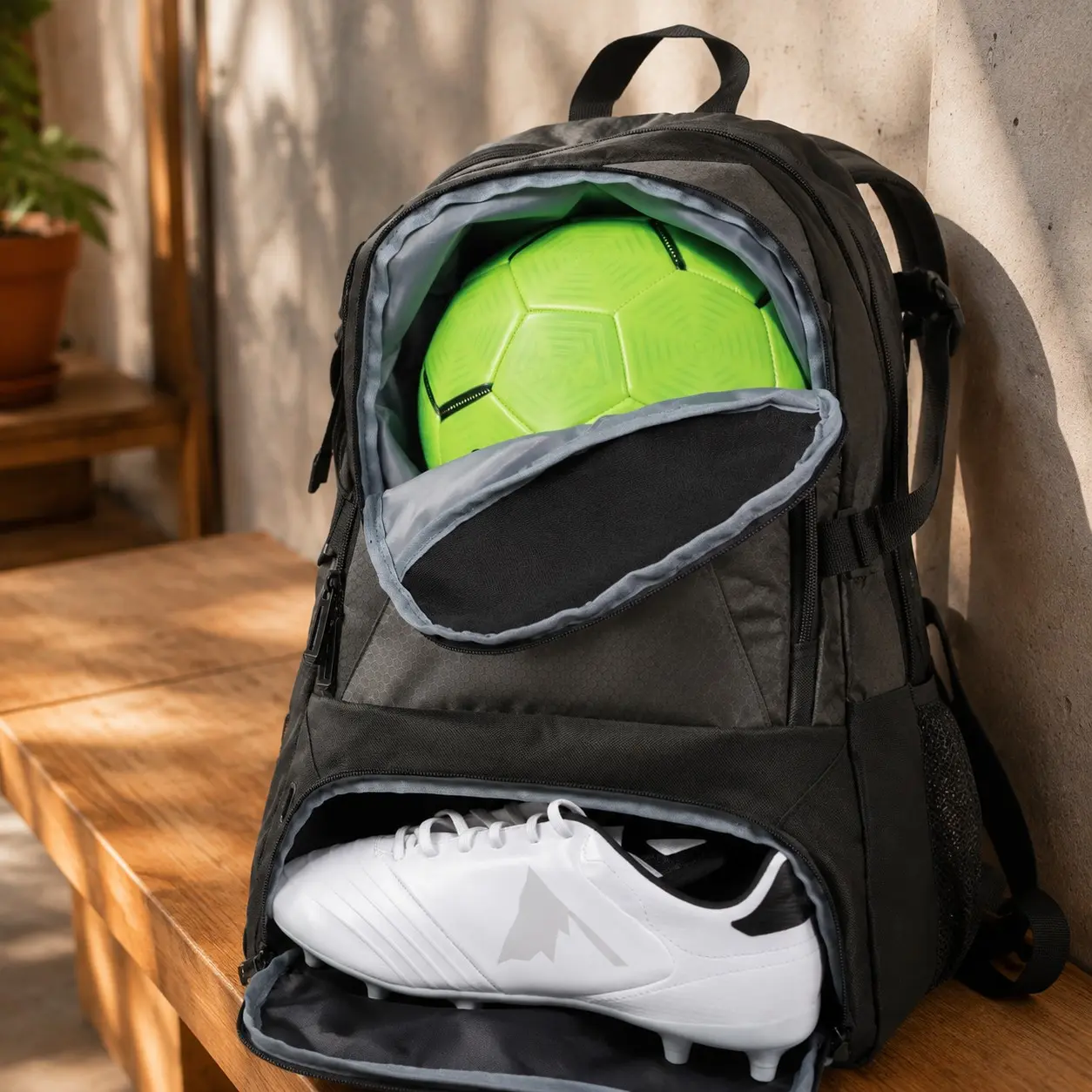 National Soccer Bag - Backpack for Soccer, Basketball & Football Includes Separate Cleat and Ball Holder