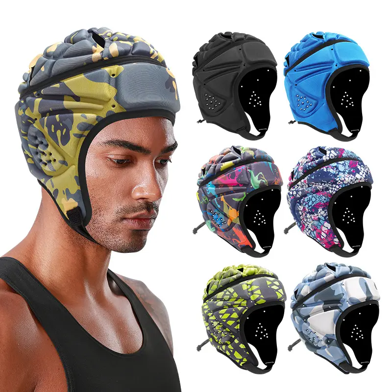 Rugby Helmet Anti-collision Sports Head Protector Hat Baseball Soccer Hockey Stick EVA Goalkeeper Protective Helmet