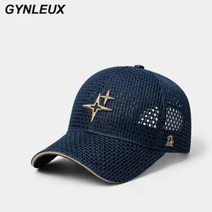 Breathable full mesh Embroidered Baseball Cap lightweight Sun Protection Hat stylish Versatile Peaked Sun Hat ideal for Outdoor travel running fishing daily Casual wear unisex soft breathable mesh sun cap embroidered baseball hat