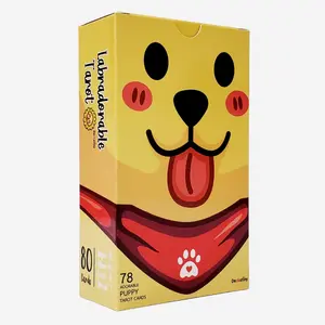 Labradorable Tarot Cards, Cute Dog Design, 78 Deck Oracle, English Visions Divination, Portable Fortune-Telling Game, Easter Christmas Halloween Gift