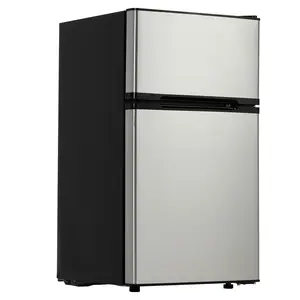 3.1 Cu.Ft Mini Fridge with Freezer, Compact Refrigerator for Bedroom Dorm Office, Dual Zone Cooling, Adjustable Glass Shelves, Reversible Door, Ultra Quiet Energy Efficient Small Fridge for Drinks Snacks Skincare