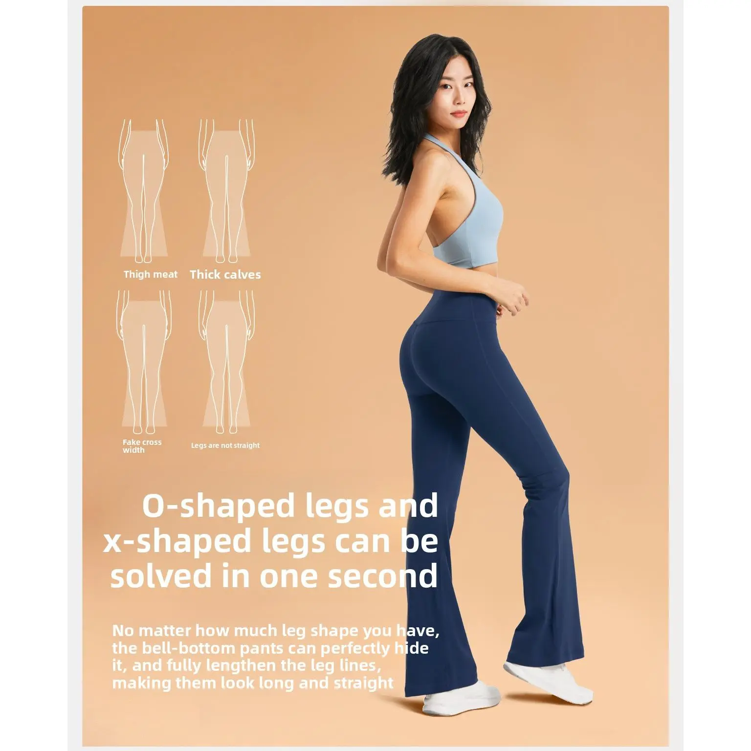 One-size-fits-all yoga flare pants - women's high-waisted, butt-lifting yoga leggings for fitness, pilates, running, and casual wear waist gym bootcut