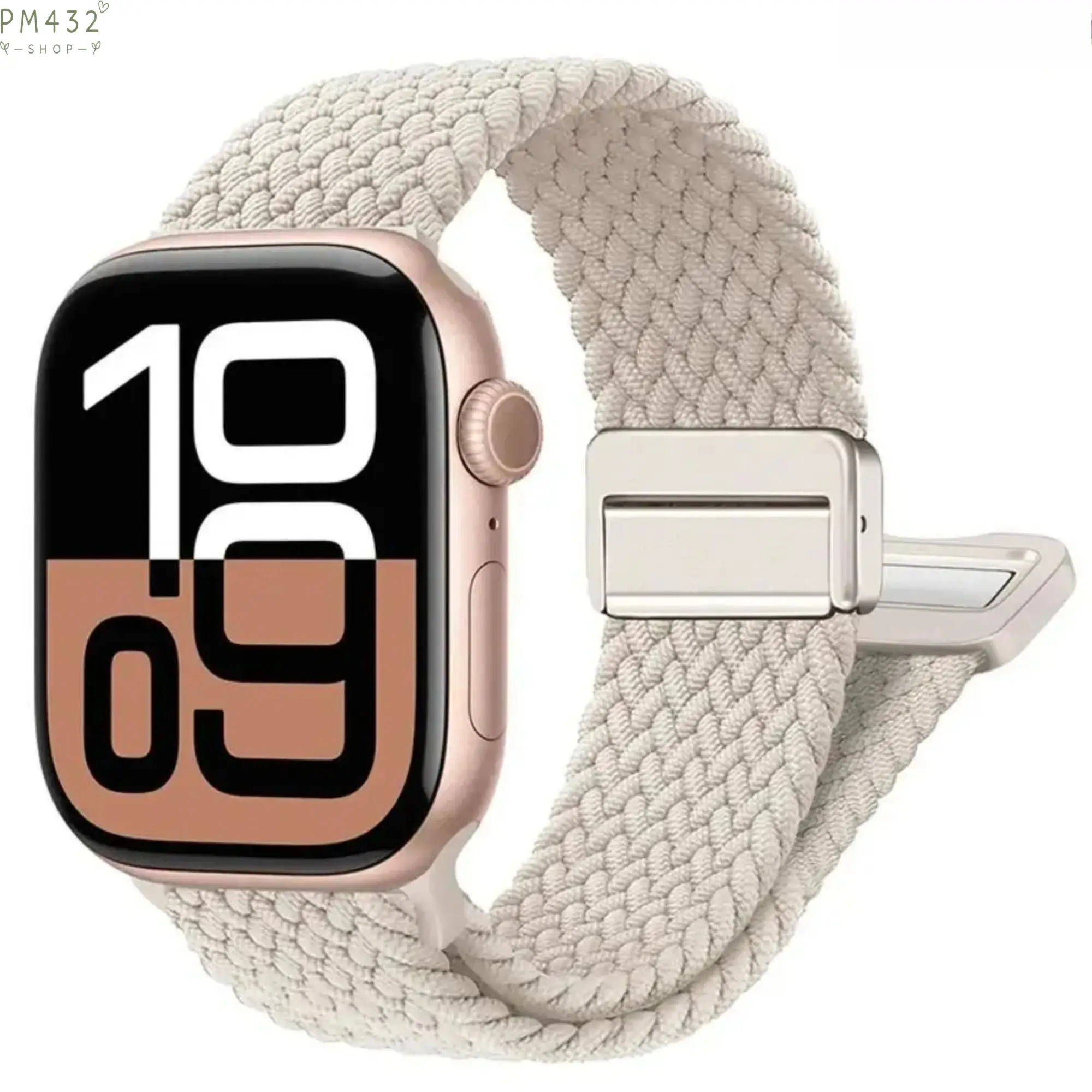 Braided Nylon Stretch Watch Band, Magnetic Elastic Sport Loop Replacement Strap, Breathable Adjustable Wristband for Men Women, Comfortable Fitness Accessory for Smart Watch, Workout, Running, Gym, Travel, Daily Wear Fashion Tech Gift