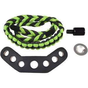 Compound Bow Shooting Wrist Sling Strap Tool Archery Accessories Adjustable Green Pack of 1