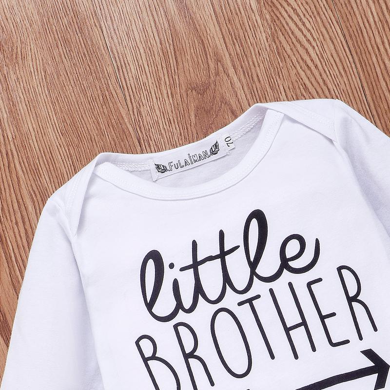 Baby Boys 3PCS Outfit Set, Long Sleeve Letter Pattern Envelope Neckline Romper, Long Straps Elastic Band Pants, Beanie Hat Set 0 3 6 12 24 Months