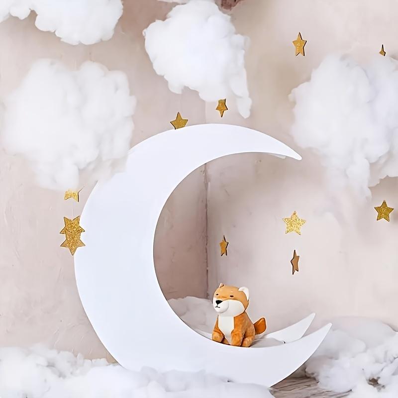 5 Pieces of Simulation Cloud Ceiling Decoration - Ideal for Weddings, Stage Events and Parties - Visual Impact, Multifunctional Decoration - High Quality Easy to Install, Realistic White Hanging Room Ornament