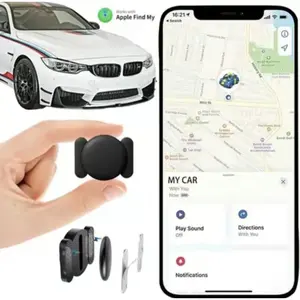 Compact Wireless Smart Car Magnetic GPS Tracker Tag with GPS Tracking Detector, Waterproof Magnetic Case, No Monthly Fee, Hidden Anti-Lost Sensor for IOS/Android - Ideal Mother's Day Gift for Her, Smart Tracker