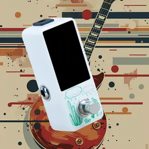 Iset Mini Tuner Pedal, Compact Size with LED Pitch Indicator, Suitable for Electric Guitar and Bass, Direct Through Line