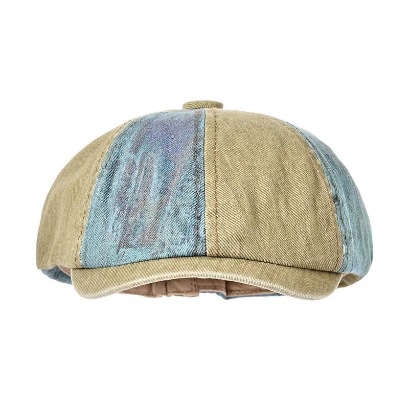 Retro Newsboy Caps Men British Painters Hats Spring Summer Cotton Octagonal Berets Herringbone Gatsby Flat Cap Hip Hop Berets