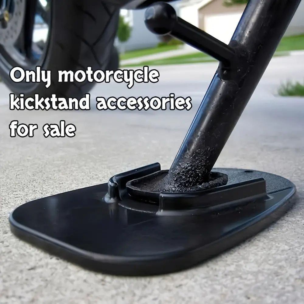 1pc Motorcycle Modification Accessory Side Stand Support Plate Pad Single Leg Stand Support Plate Pad Universal Footrest Designed for Motorcycle Stand Accessories