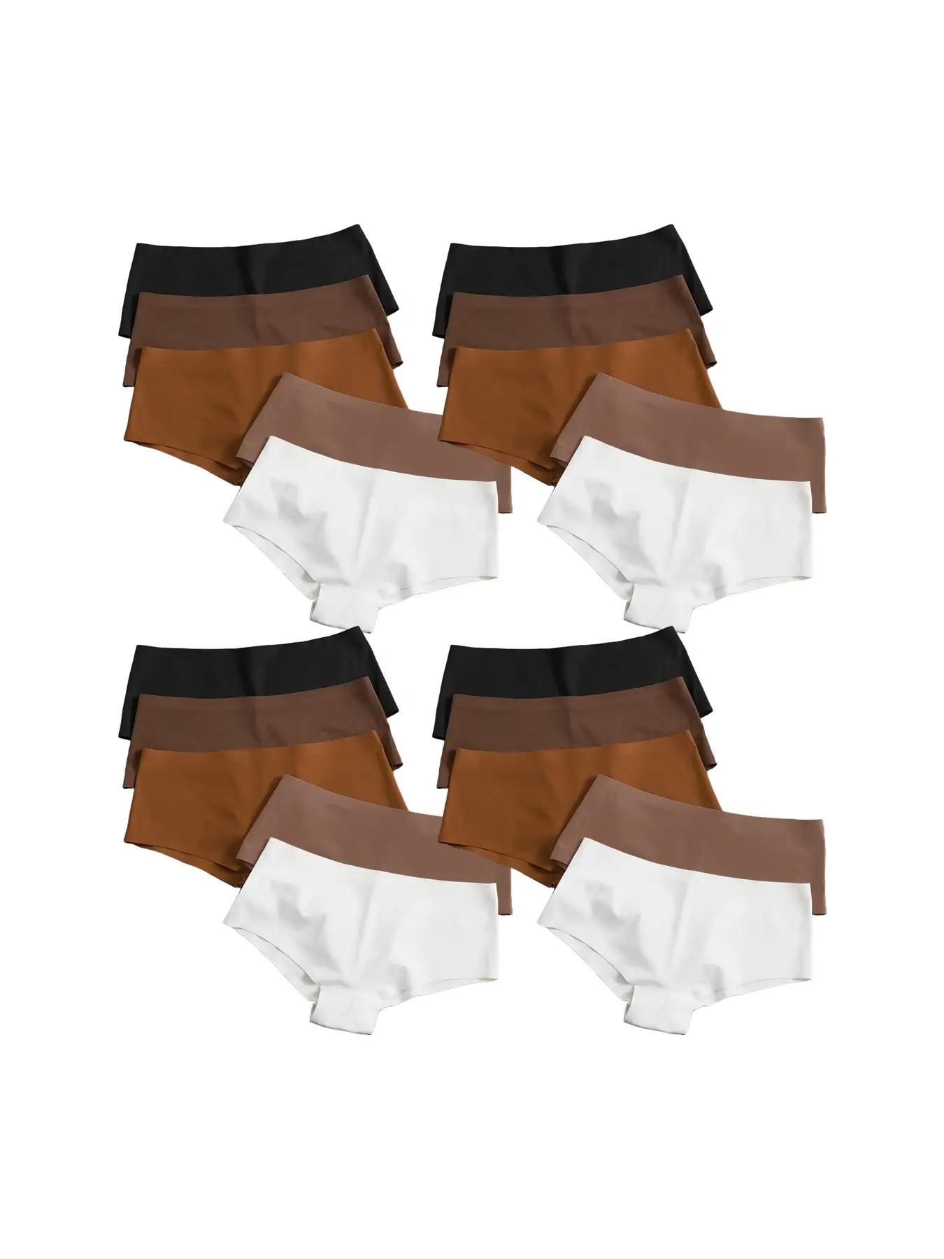 Women's Solid Color Panty, Breathable Comfy Knicker for Daily Wear, Women's Underwear for All Seasons, Soft Breathable Knicker