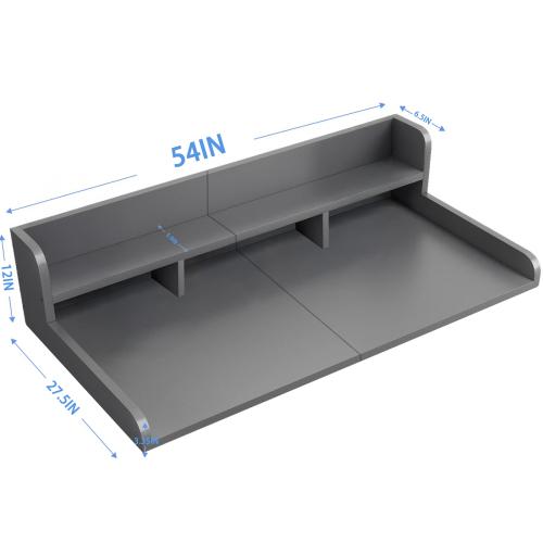 【Bellemave】Washer Dryer Countertop, Laundry Wood Shelf Topper with Edge, 54" Width x 27.5" Depth Double Layer Organizer for Washer and Dryer Laundry Hamper Counter Storage Organization, WALNUT Washing Machine