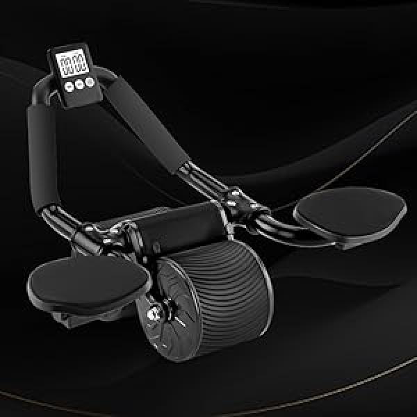 Elbow Support Automatic Rebound Abdominal Wheel,Ab Roller for Abdominal Exercise Machine,Dolly Core Strengthening Trainer Fitness Belly Training Ab Roller