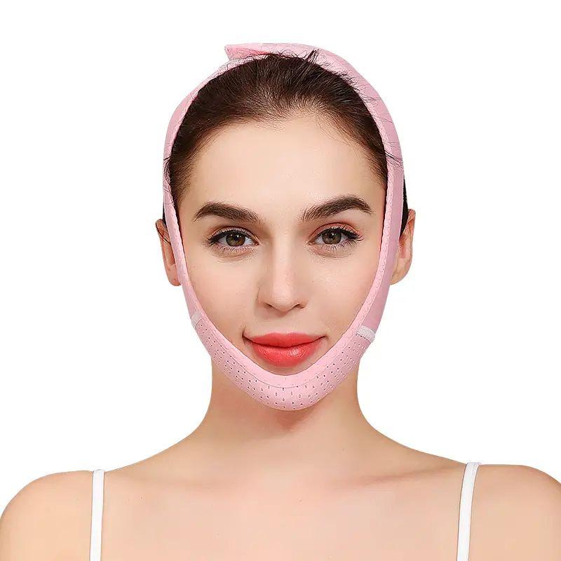 Reusable V-shaped Face Lifting Belt, Breathable Face Lift Band, Soothing & Comfy Facial Firming Strap, Face Bandage for Women & Men