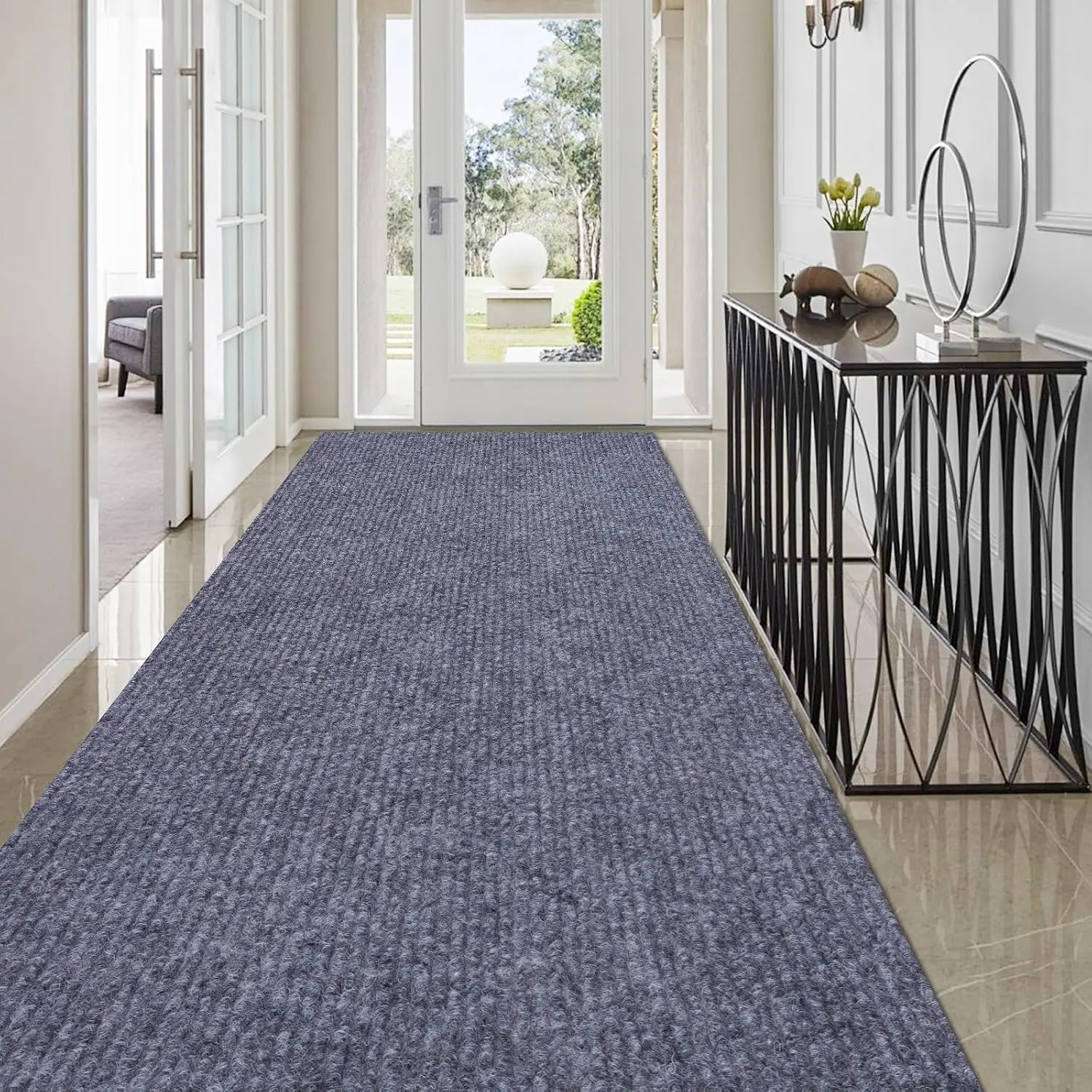 Runner Rugs 3 x 10 ft for Hallway with Rubber Backing, Non Slip Indoor Rug, Outdoor Runner Rug , Custom Size Area Rugs for Entryway, Balcony, Patio, Kitchen, Garage, Stair, and Laundry