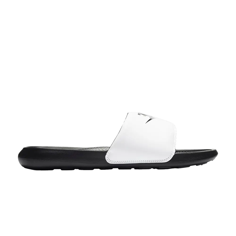 Nike Womens Victori One Slide 'White Black' (women's sizes) White/Black/Black flip-flops DD0228 100